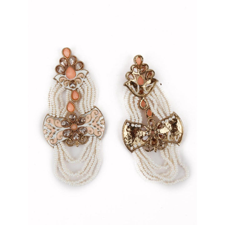 Odette Women Peach Beautiful Unique Dangle Earrings