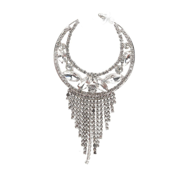 Odette Women Stylish Chandbali Earrings With Tassels