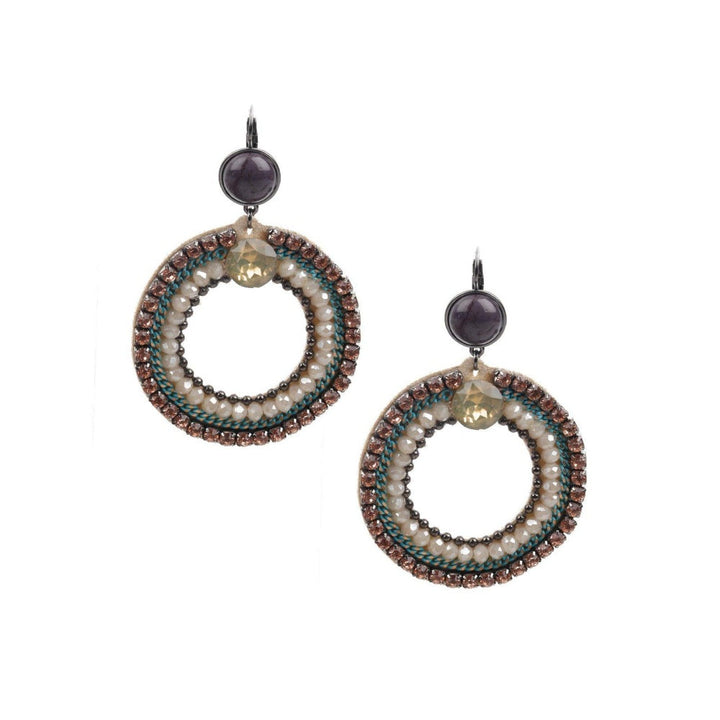 Odette Women Retro Multicolored Dangler Earrings