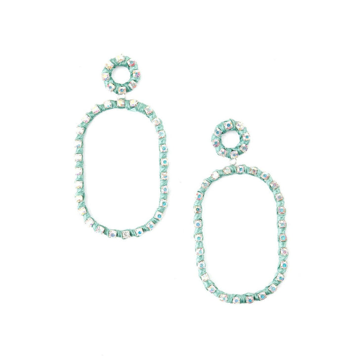 Odette Women Oval Shape Multi Dangle Earrings