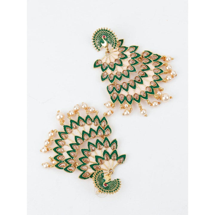 Odette Women Multi-Color Leafy Lovely Chandali Earrings!