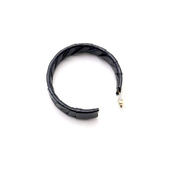 Odette Women Basic Black Hoops