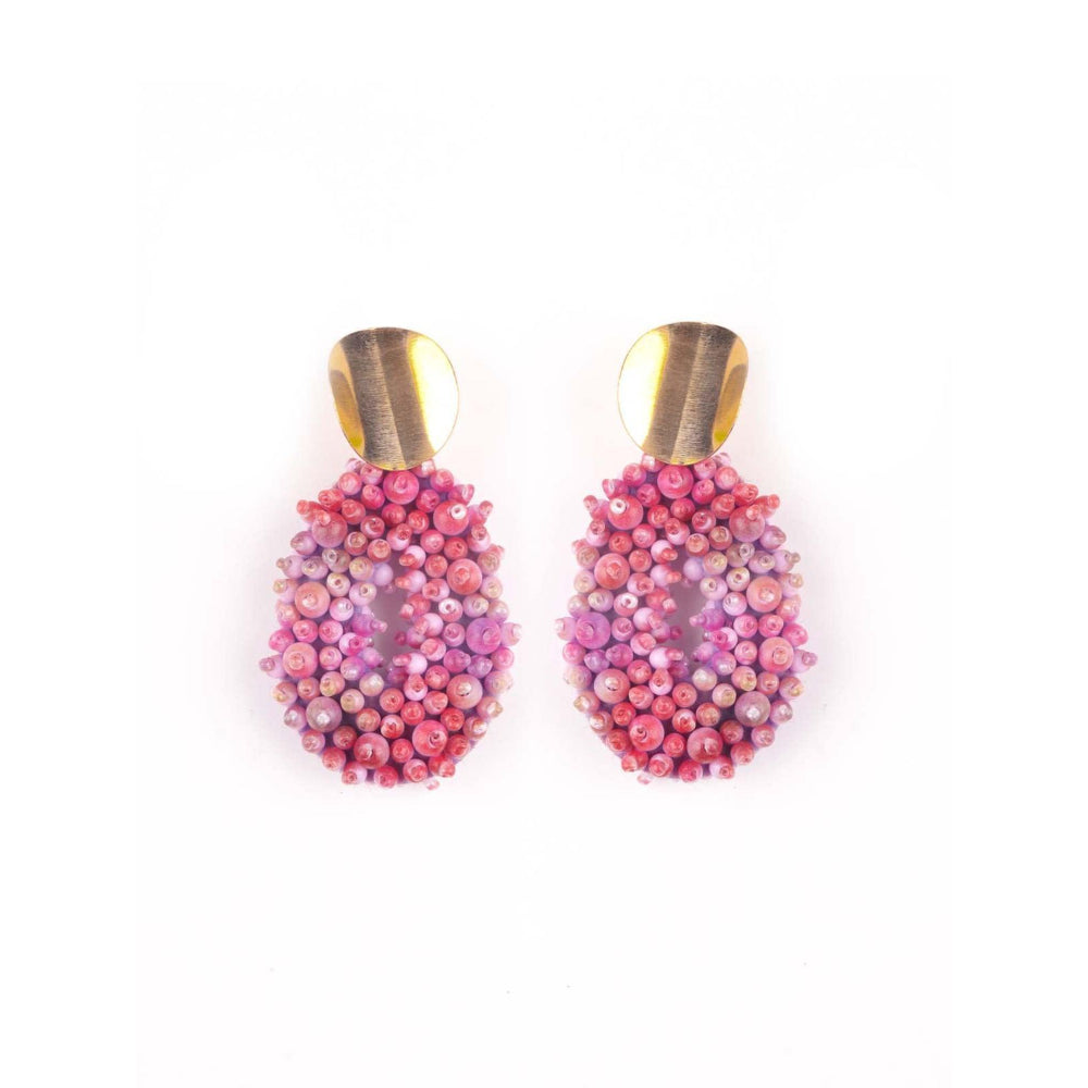 Odette Women Pink Gorgeous Beaded Earrings