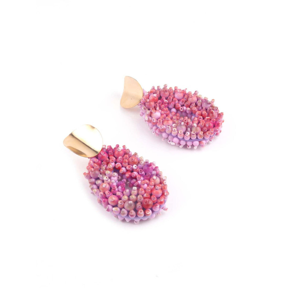 Odette Women Pink Gorgeous Beaded Earrings