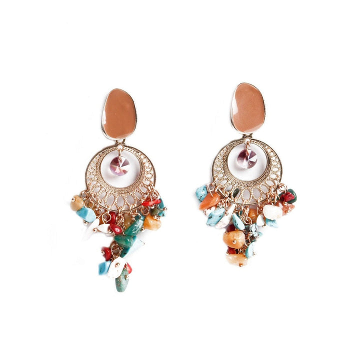 Odette Women Multicolored Clustered Drop Earrings