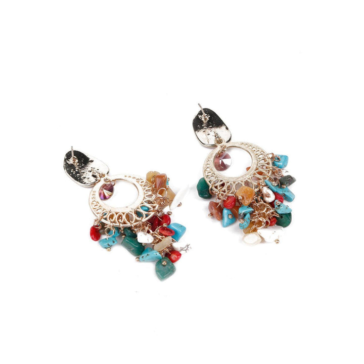 Odette Women Multicolored Clustered Drop Earrings