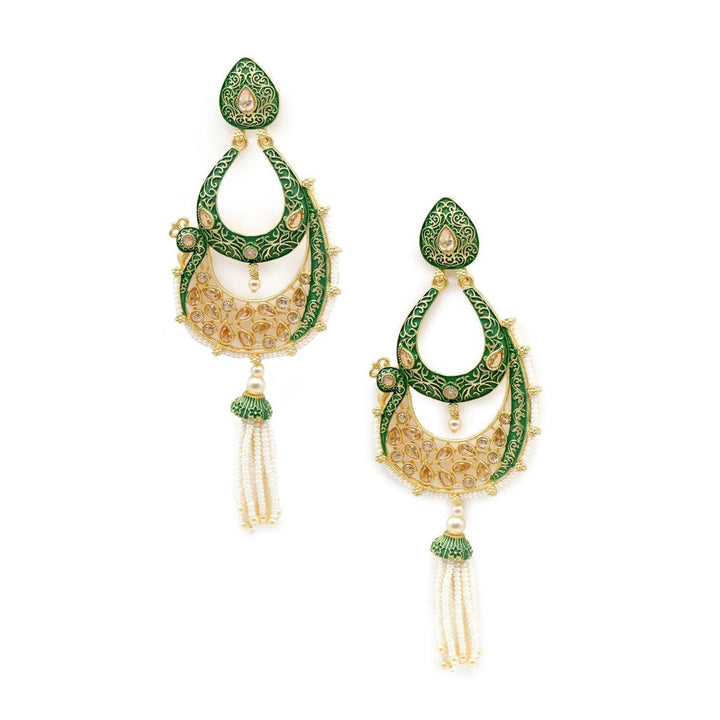 Odette Women Peacock Shape Dangle Earrings