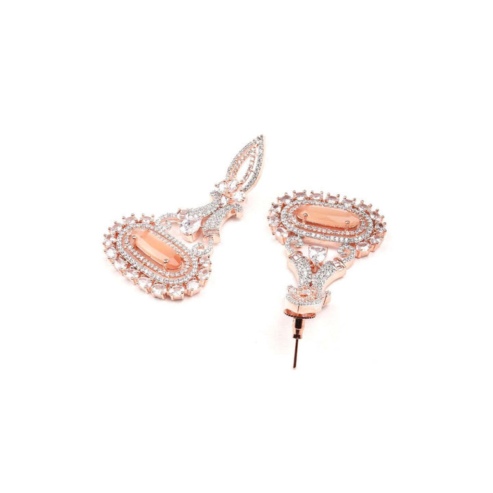 Odette Women Elegant Stunning Peach Dangle Earrings