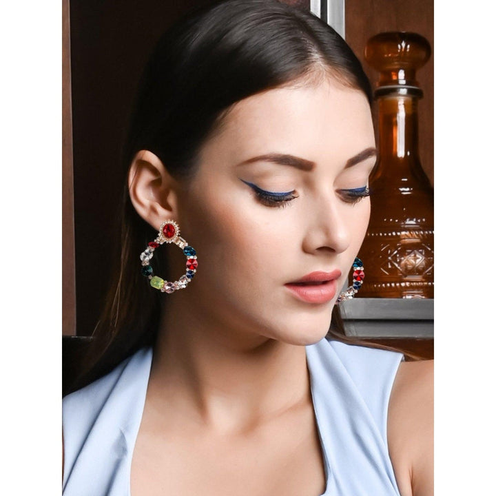 Odette Women Multicolour Metal Earrings