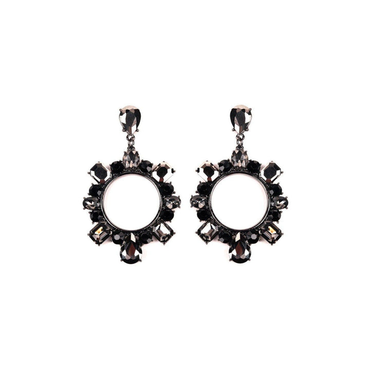 Odette Women Black Metal Earrings