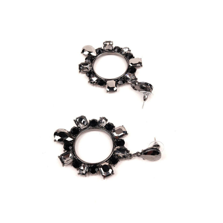 Odette Women Black Metal Earrings