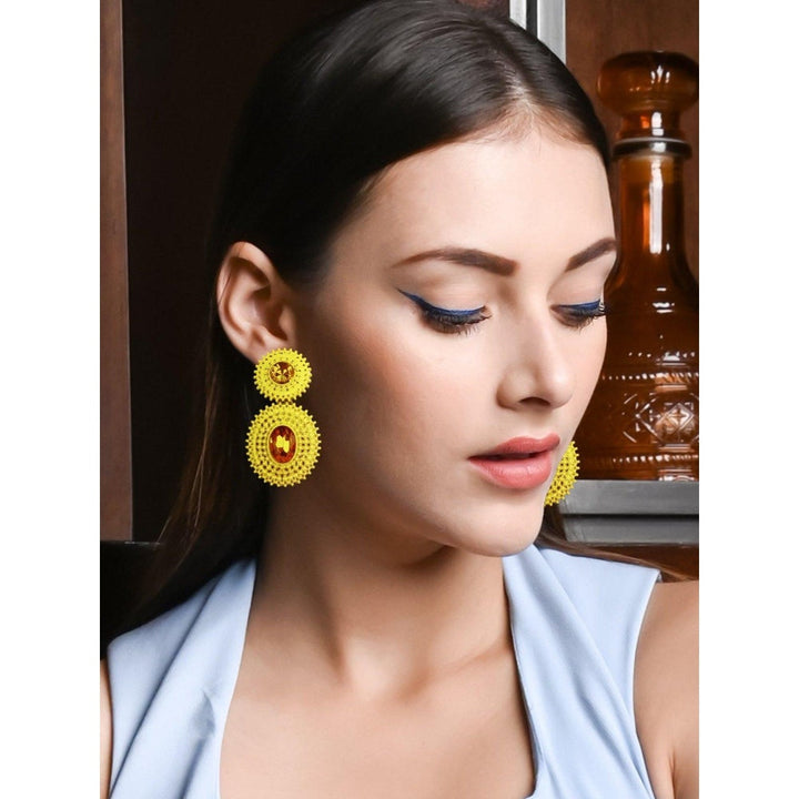 Odette Women Yellow Metal Earrings