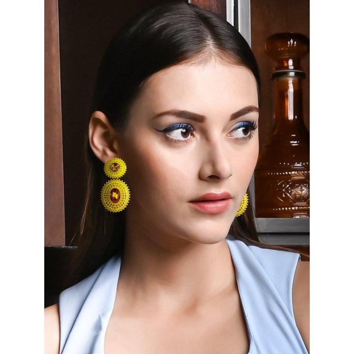 Odette Women Yellow Metal Earrings