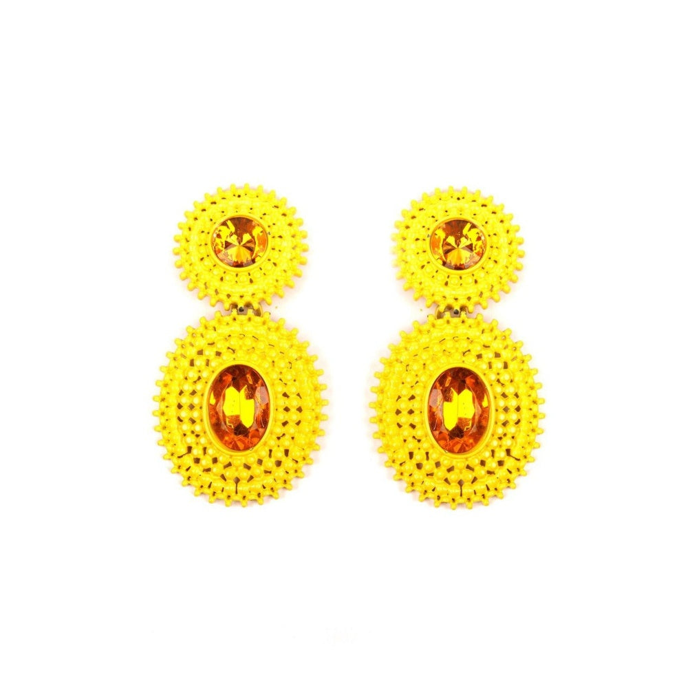 Odette Women Yellow Metal Earrings