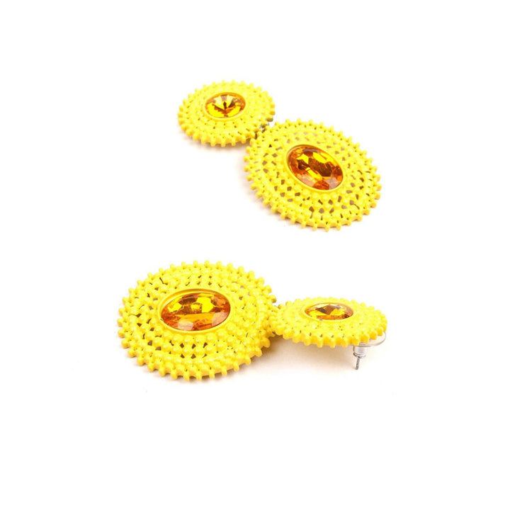 Odette Women Yellow Metal Earrings