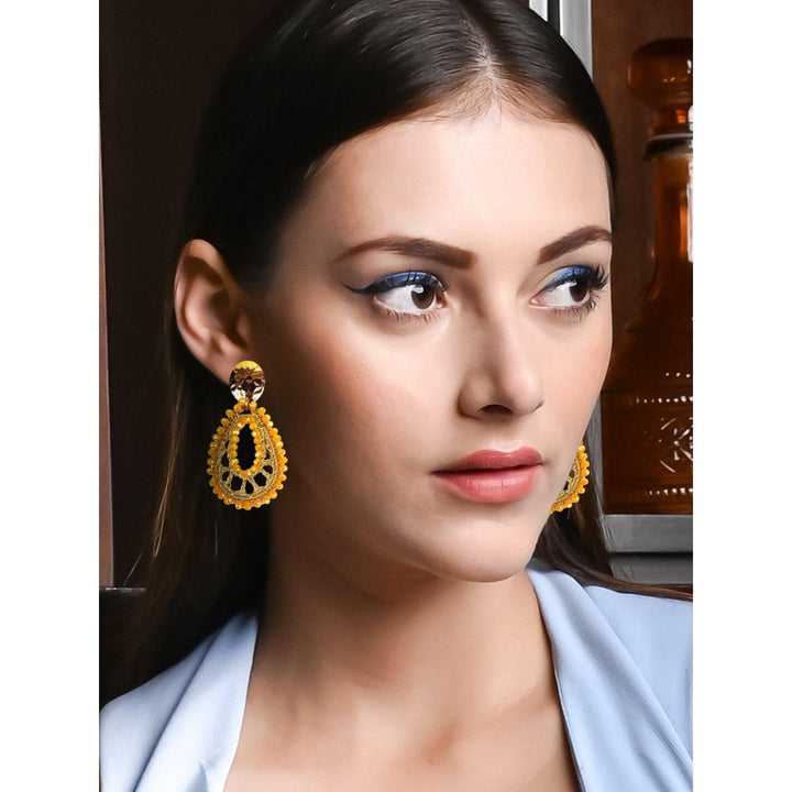 Odette Women Yellow Metal Earrings