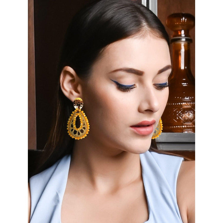 Odette Women Yellow Metal Earrings