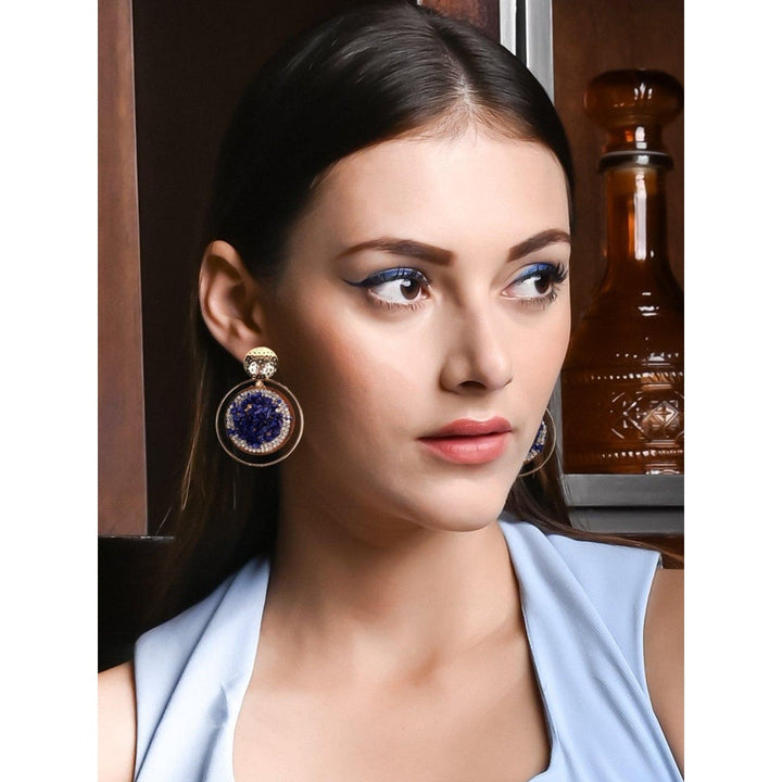 Odette Women Blue Metal Earrings