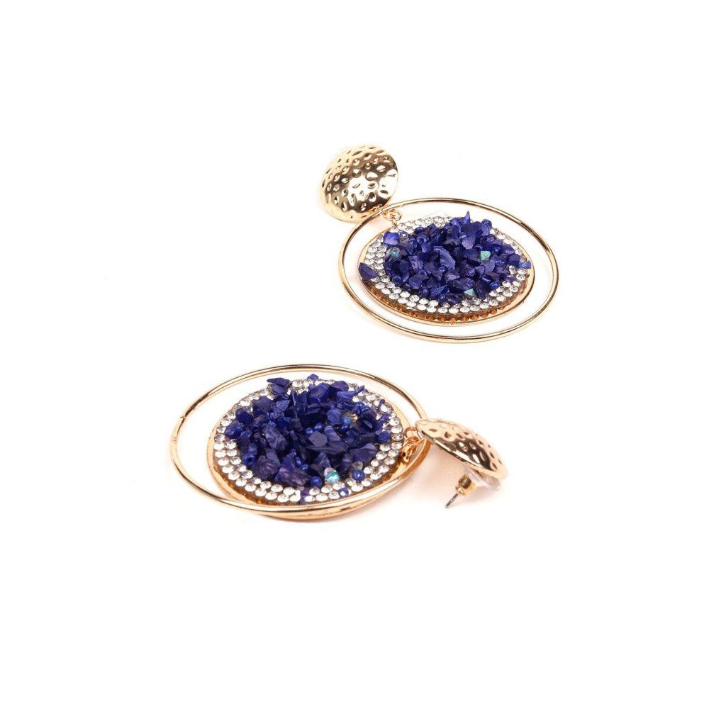 Odette Women Blue Metal Earrings