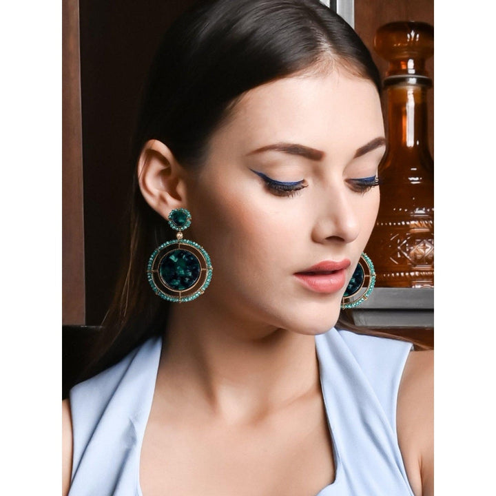 Odette Women Green Metal Earrings