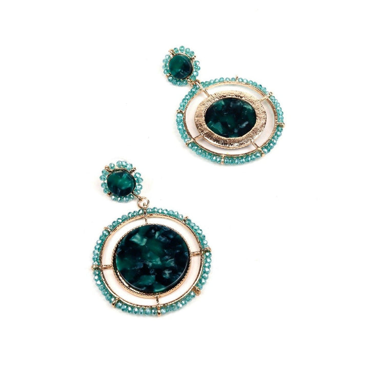 Odette Women Green Metal Earrings