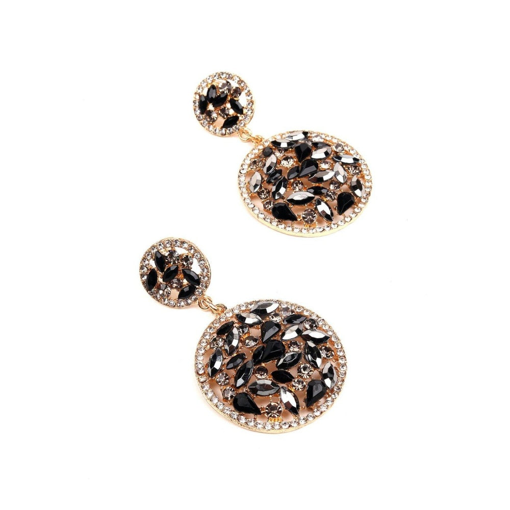 Odette Women Black Metal Earrings