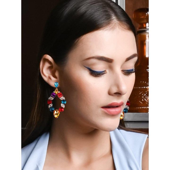 Odette Women Multicolour Metal Earrings