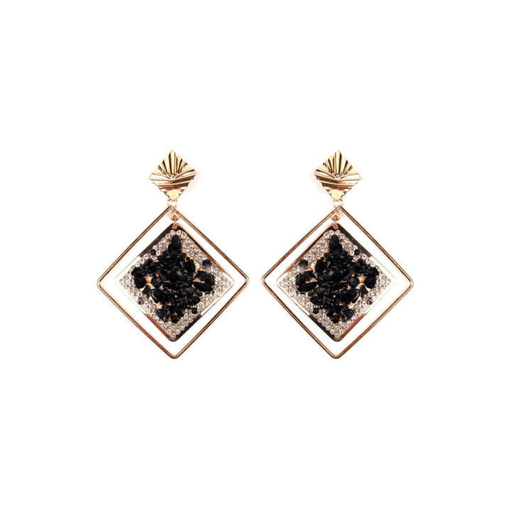 Odette Women Black Metal Earrings