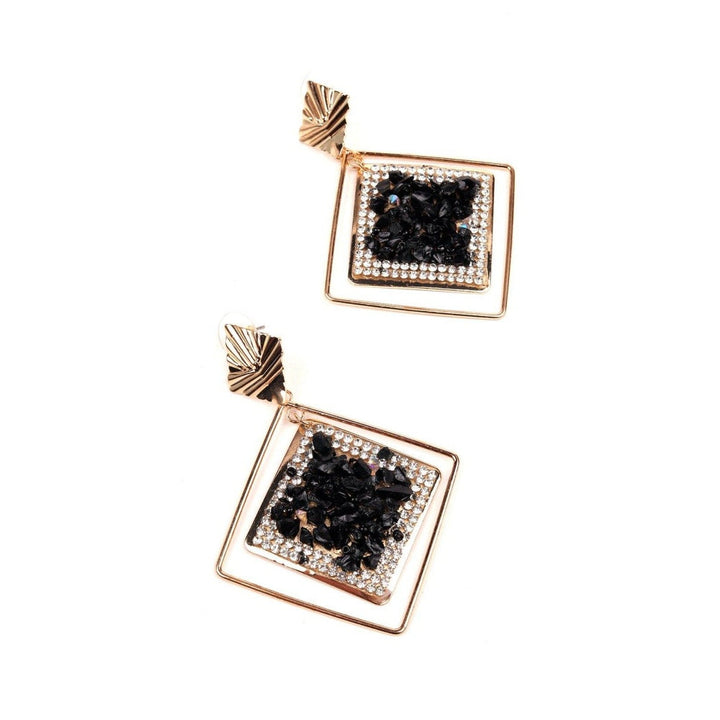 Odette Women Black Metal Earrings