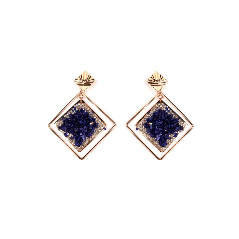 Odette Women Blue Metal Earrings