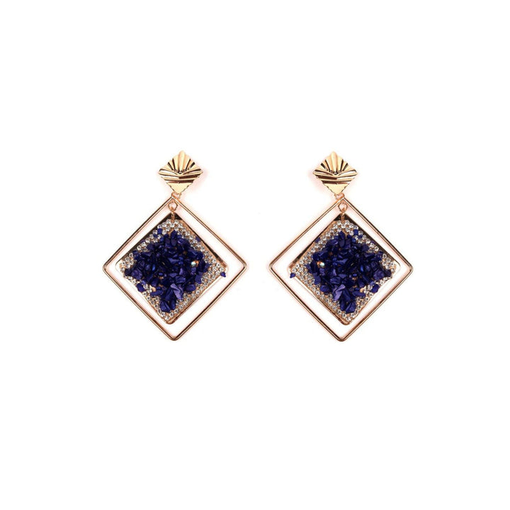 Odette Women Blue Metal Earrings