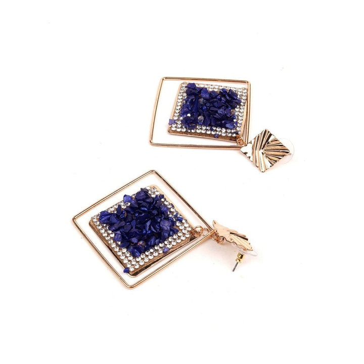 Odette Women Blue Metal Earrings