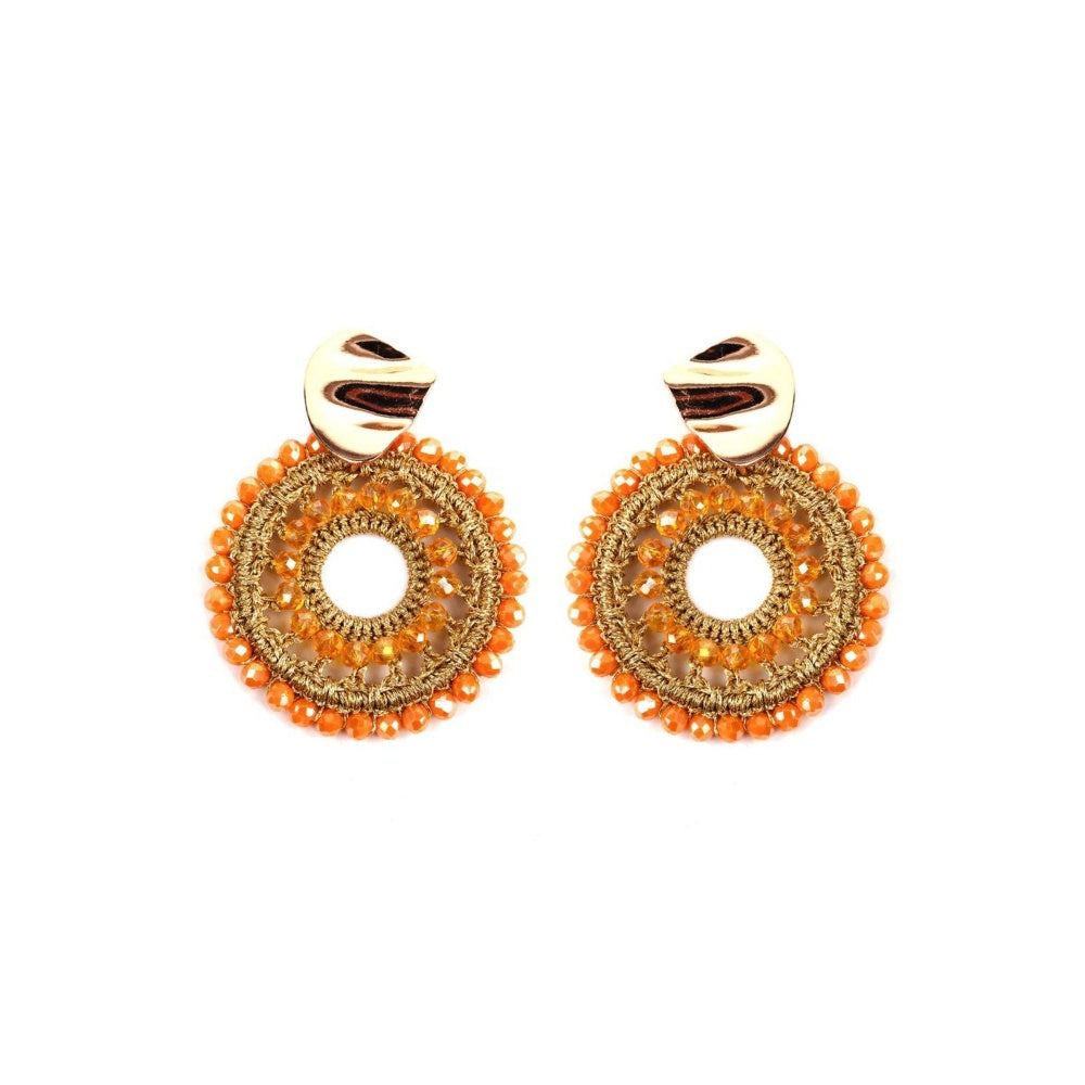 Odette Women Orange Metal Earrings