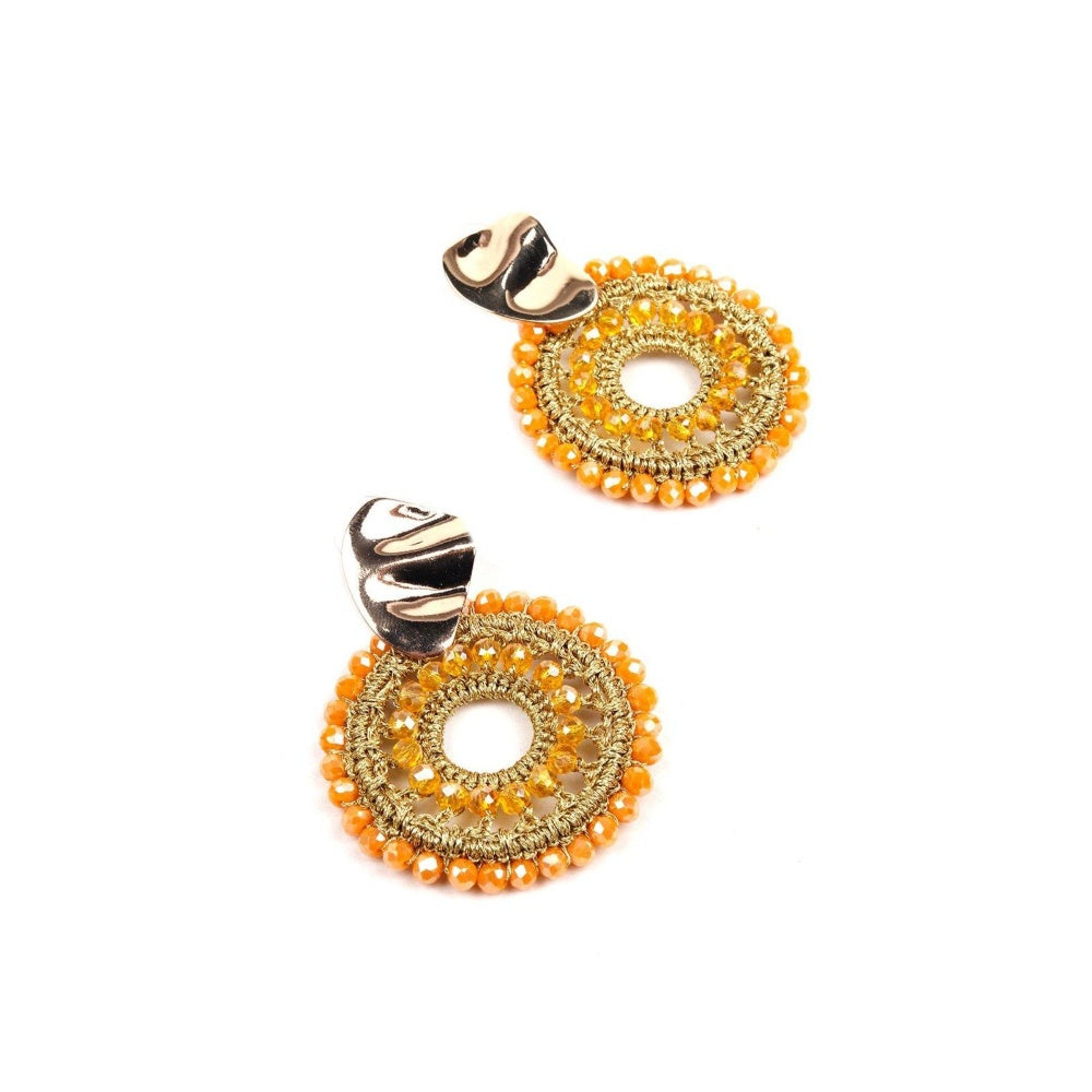 Odette Women Orange Metal Earrings