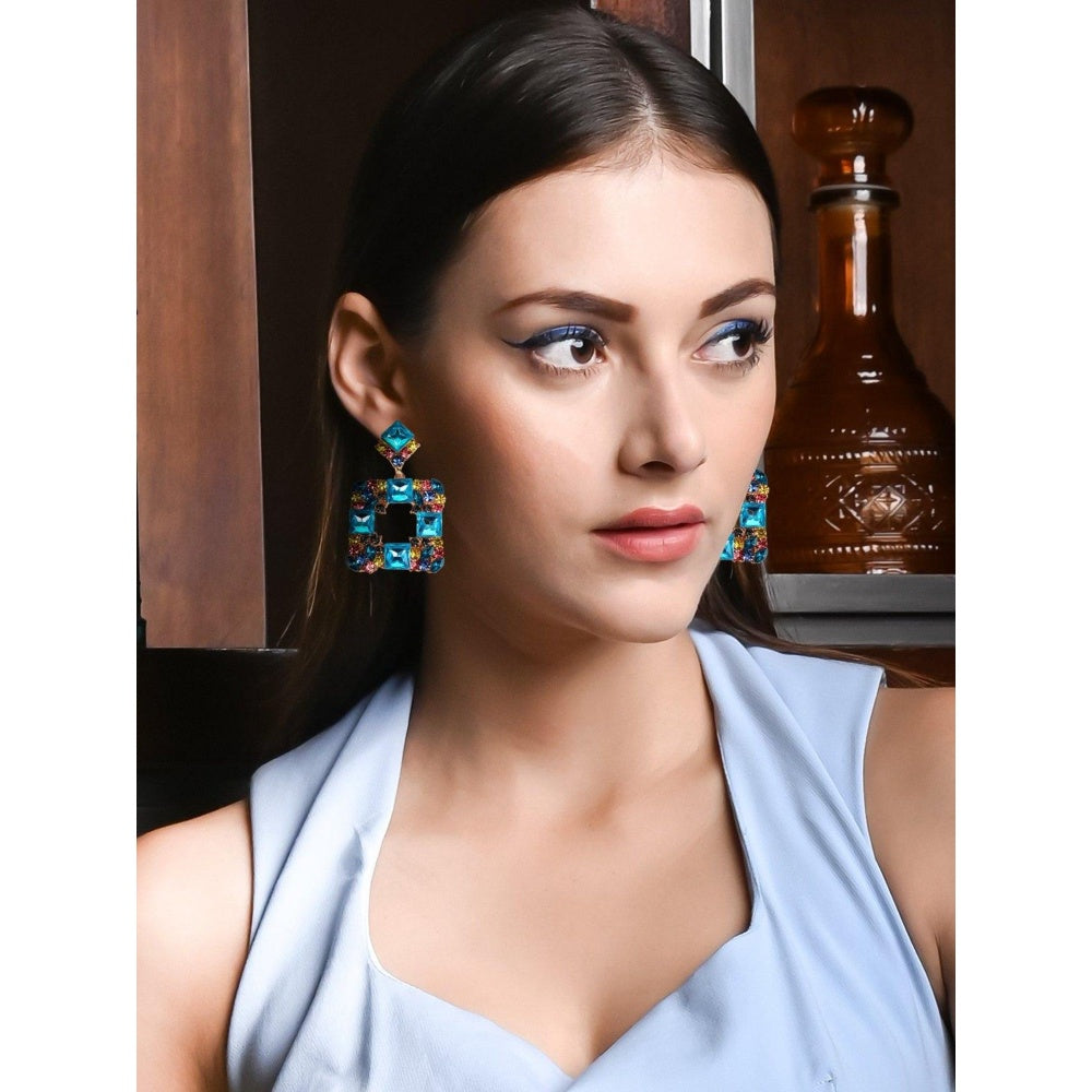 Odette Women Blue Metal Earrings