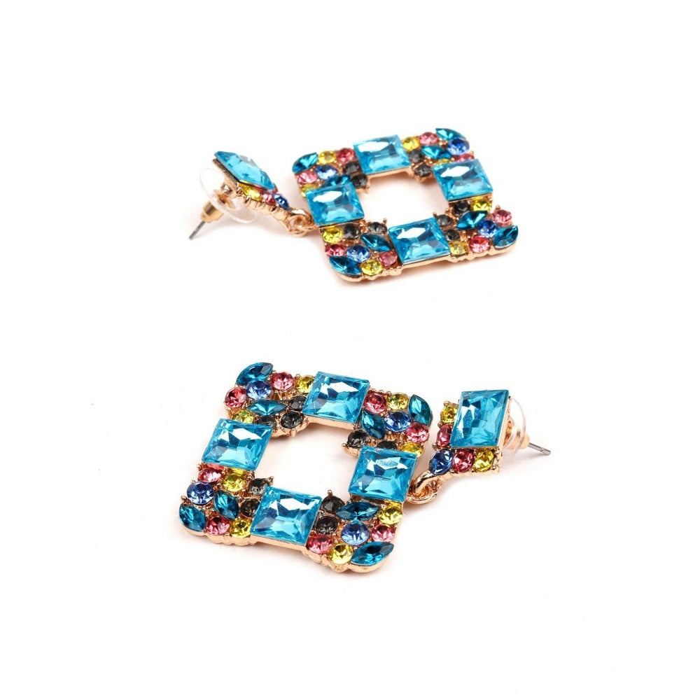 Odette Women Blue Metal Earrings