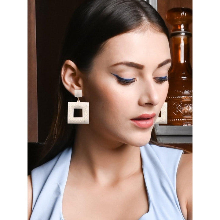 Odette Women White Metal Earrings