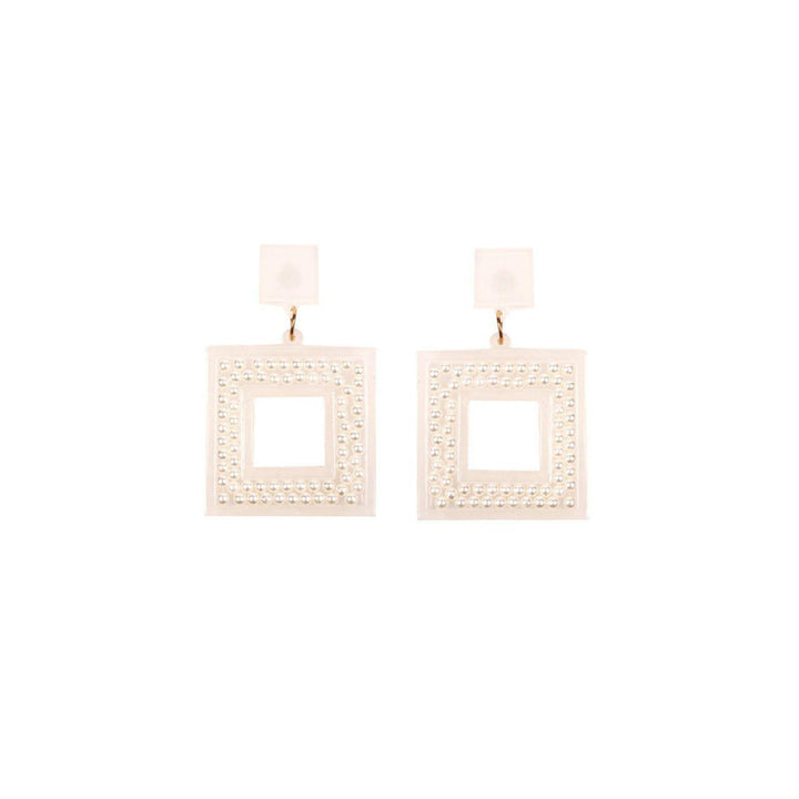 Odette Women White Metal Earrings