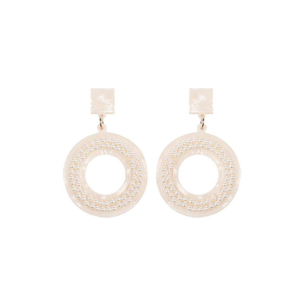 Odette Women White Metal Earrings