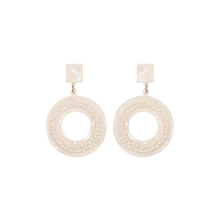 Odette Women White Metal Earrings