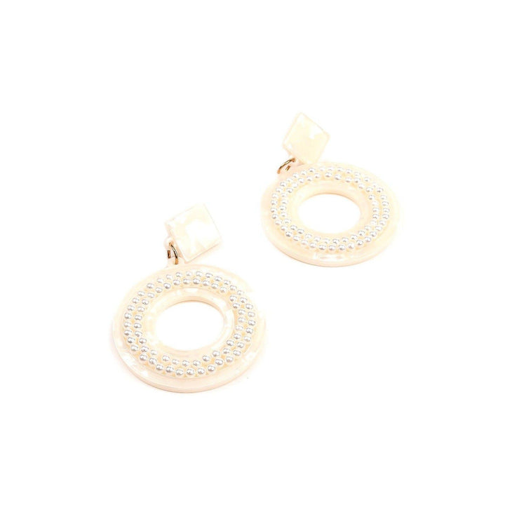 Odette Women White Metal Earrings