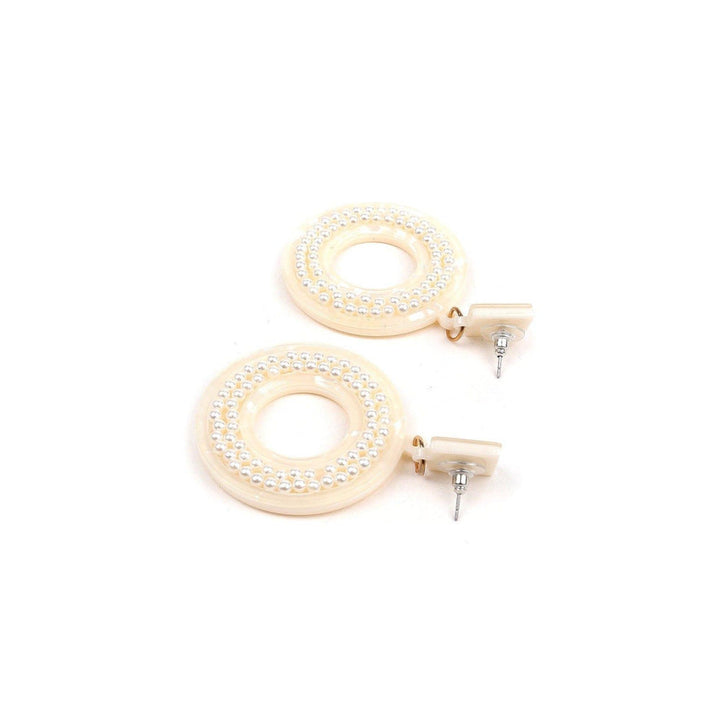 Odette Women White Metal Earrings