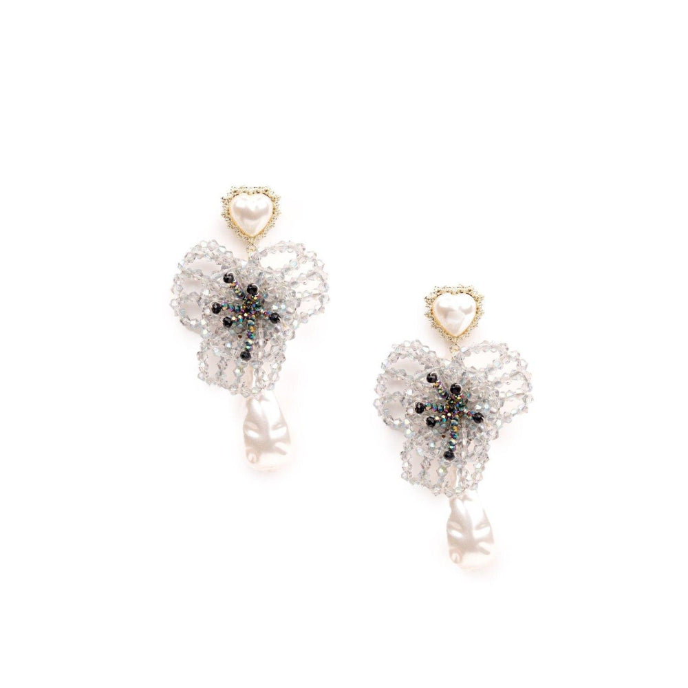 Odette Women White Metal Earrings