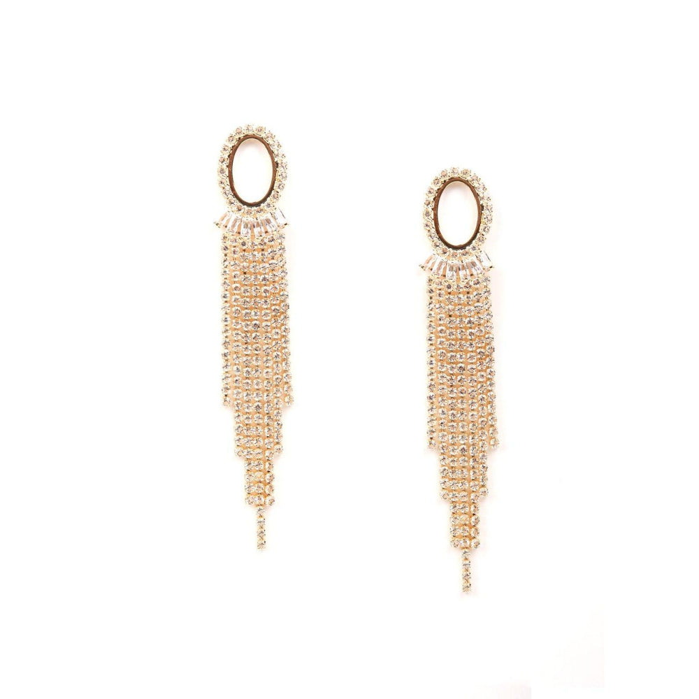 Odette Women Golden Metal Earrings