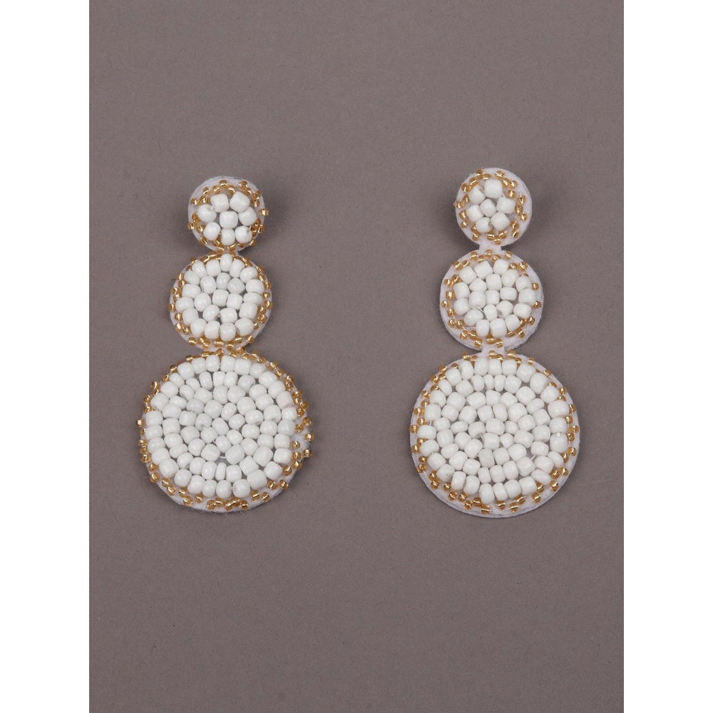 Odette Women White Metal Earrings