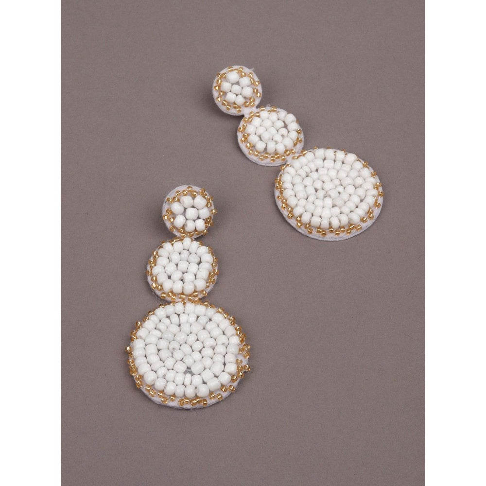 Odette Women White Metal Earrings