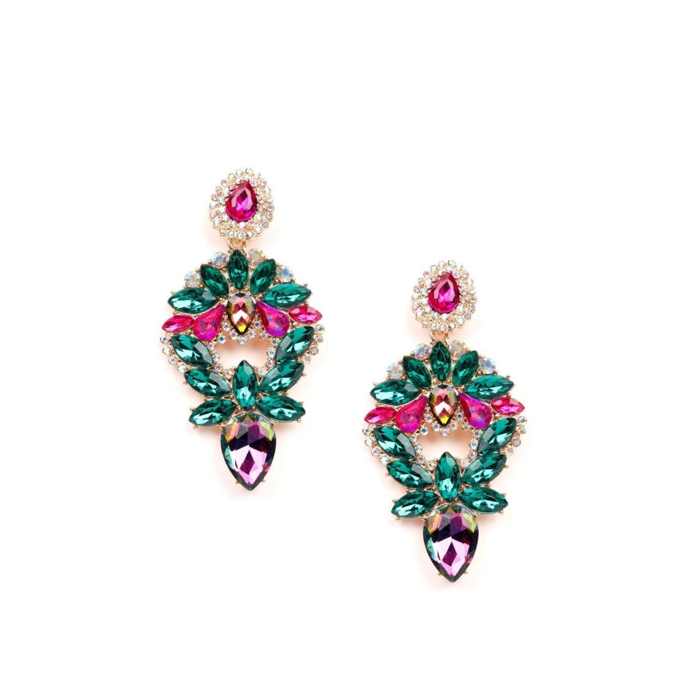 Odette Women Green Metal Earrings