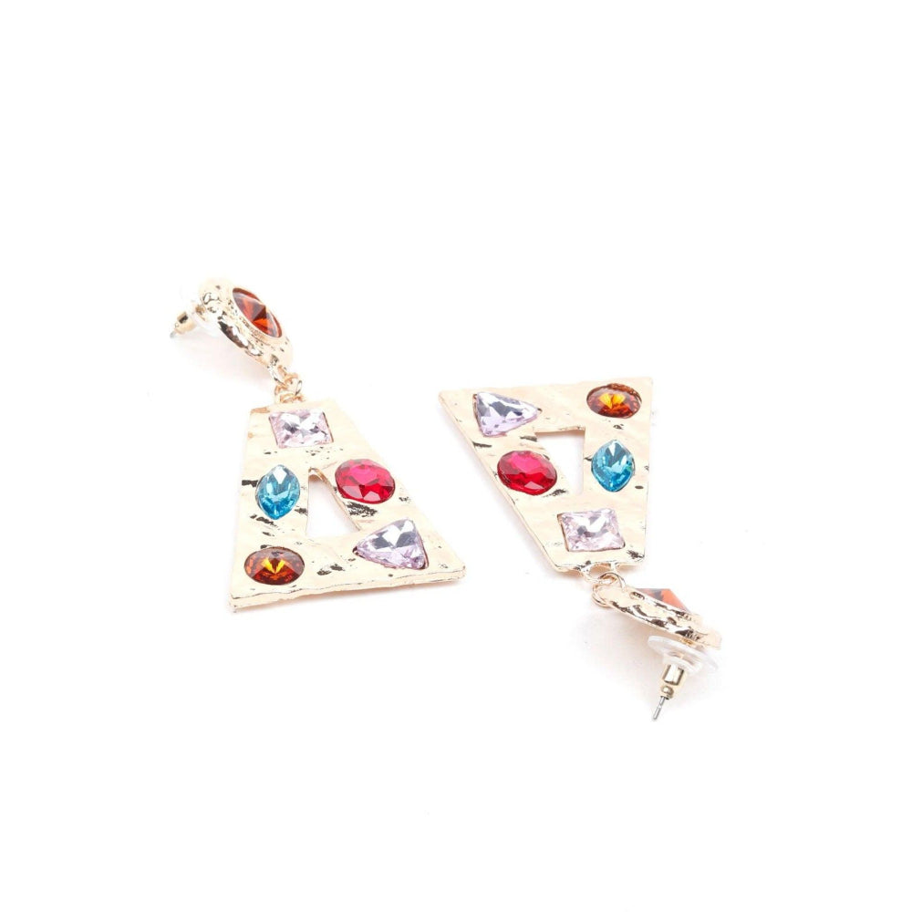 Odette Women Multicolour Metal Drop Earrings