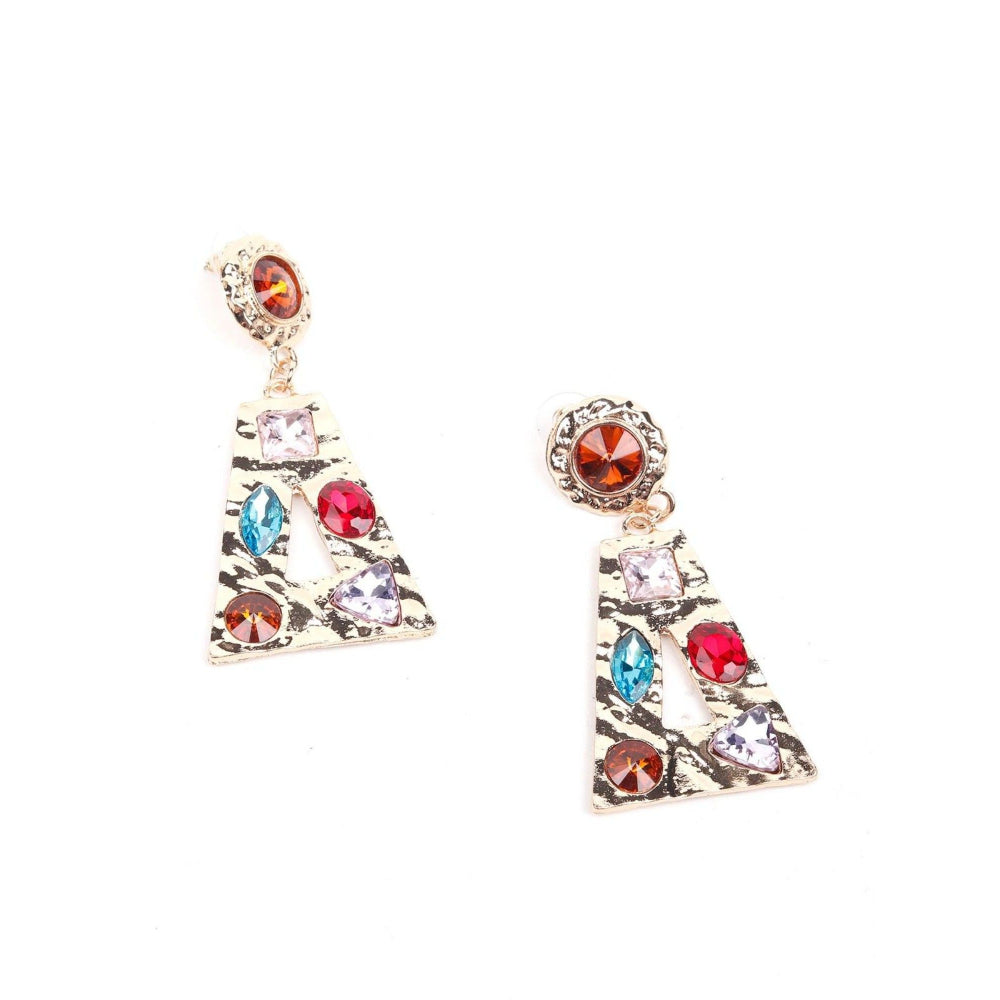 Odette Women Multicolour Metal Drop Earrings