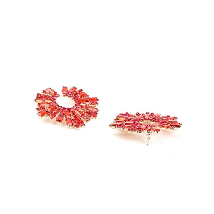 Odette Women Red Metal Earrings